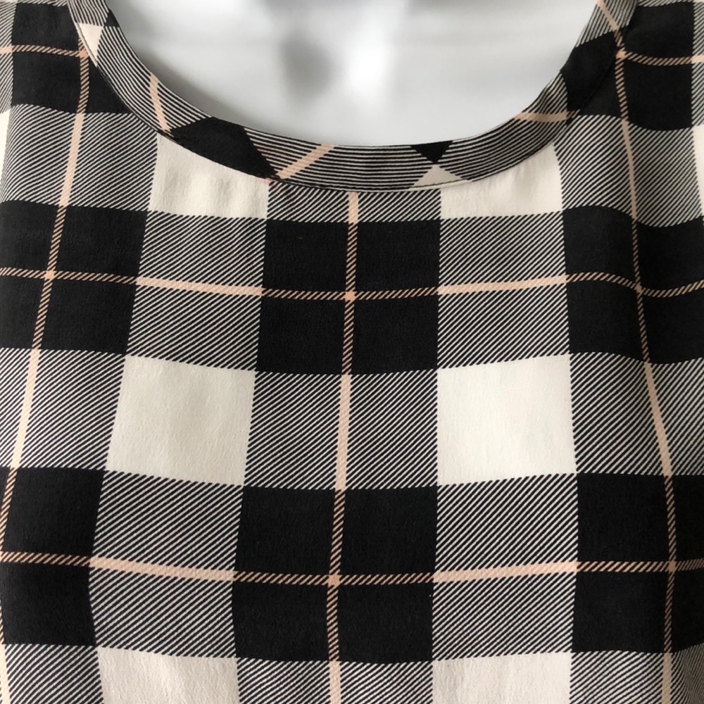 Equipment Plaid Silk Short Sleeve Blouse XS - Picture 2 of 6